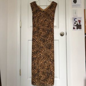 Vintage Animal Print Dress Size 10